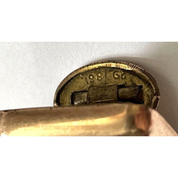 Victorian Rectangular Cuff Links or Buttons Gold Plated With Abalone Shell Front - Picture 12 of 12